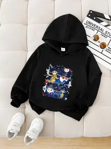 Girls Long Sleeve Hoodie Coraline Starry Sky Fantasy Character Anime Logo, Casual Fitted Loose Fit, Spring & Fall Home Leisure Outdoor Sport