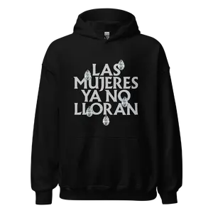 Las Mujeres Ya No Lloran Teardrops Hoodie - Black