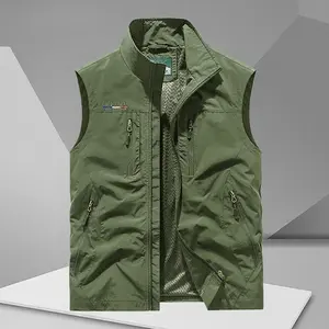 Men's waterproof and breathable tooling vest - breathable mesh lining, quick-drying fabric, functional pocket, ideal for outdoor activities and daily leisure