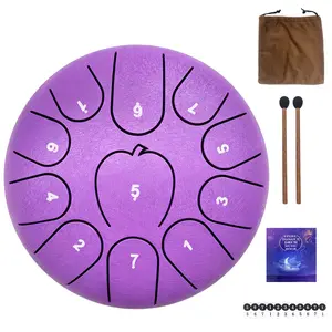 Rain Drum for Outside Garden 6 Inches 11 Notes,Steel Tongue Drums,Musical Percussion Instrument, Waterproof Meditation Rain Chime,Gift for the mucis lovers.