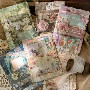 Scrapbooking & Stamping Paper, 30 Sheets/bag Vintage Scrapbooking & Stamping Paper, DIY Decorative Paper for Scrapbooking & Journal Making Scrapbook Materials