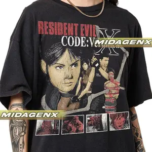 Limited Resident Evil X Code Veronica Vintage T-Shirt, Resident Evil Biohazard Gift For Women and Man Unisex T-Shirt RE59