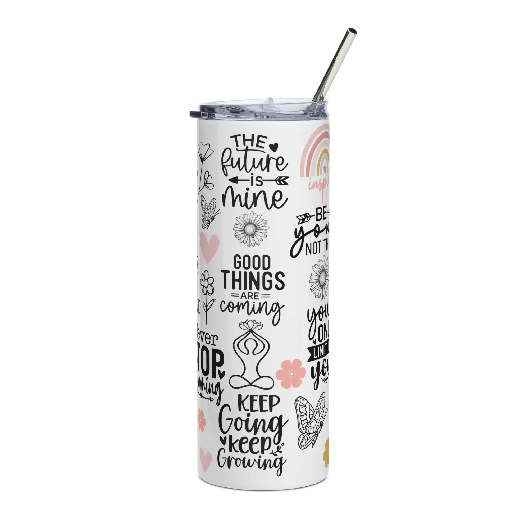 Inspirational Tumbler 20oz, Positive Affirmation Tumbler