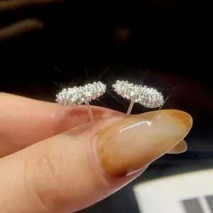 1Pair Heart Irregular Earrings Lovely Stud Earrings Luxury Jewelry Gifts For Women