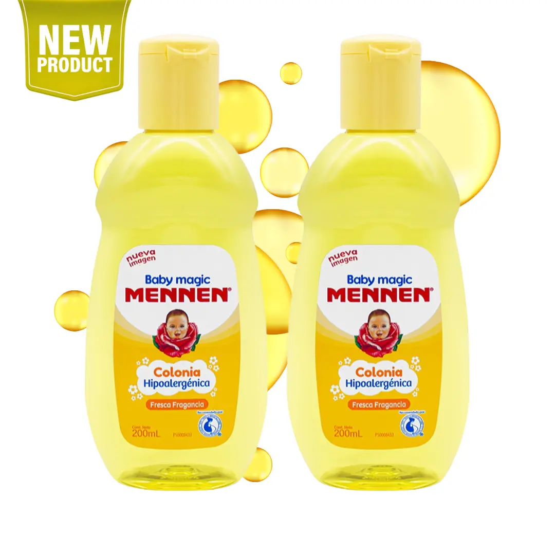 New Viral - 2 Bottles Comfort Skincare Perfume Unisex Mennen Cologne (Colonia Menen para Adultos & Bebes) 200ml (6.76oz) Each Floral Scent, Alohol Free Formula