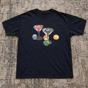 Pool Ball Martini Graphic Baby Tee – Y2K Aesthetic Graphic Tee