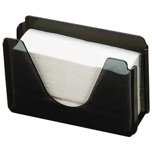 Lorell GPC56640 Countertop Plastic Towel Dispenser - Smoke, Countertop Use, Moisture Proof, Smoke Finish