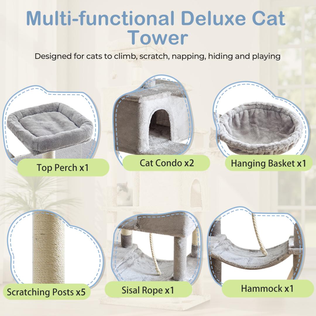66 Inch Cat Tree Tower
