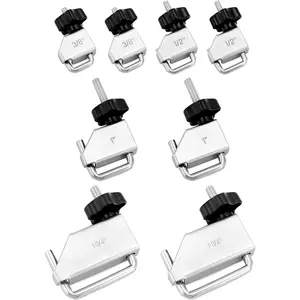 Fluid Line Clamp kit, 8- Vacuum Line Pipe Pinch Off Clamps, Vacuum Radiator  Line Clamps, 4 Sizes (3/8", 1/2", 1", /4")