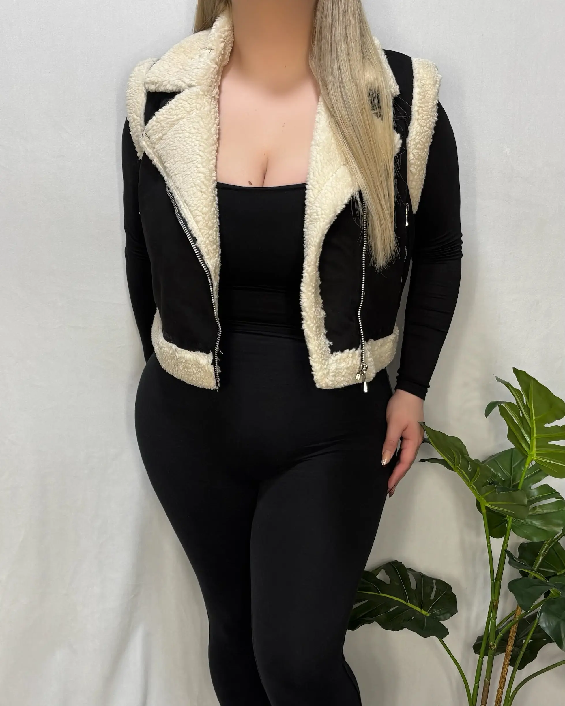 Ashley Suede Vest (Black)