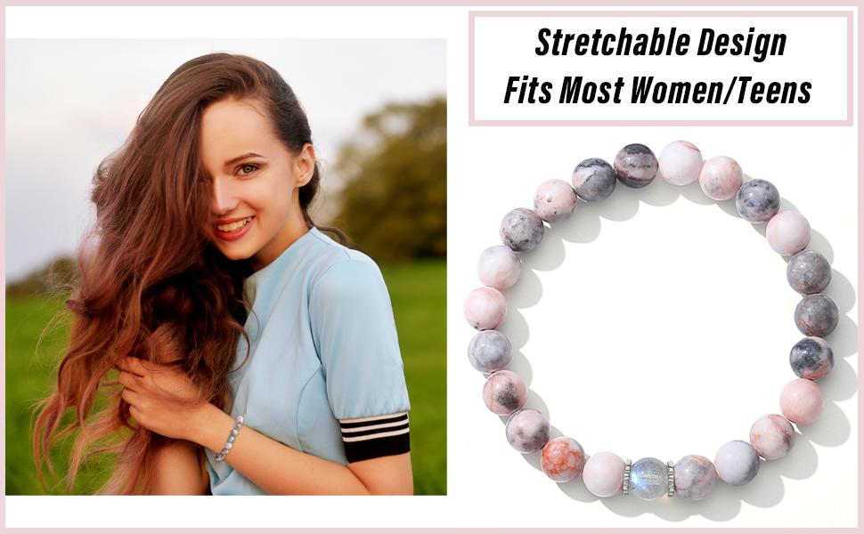 Inspirational Gifts for Kids/Girls/Teens/Women-Love/Encouragement-Natural Crystal Bracelets-Handmade Cute Gifts