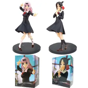 18CM Anime Game Figure Kaguya-sama Love Is War Fujiwara Chika Uniform Model Dolls Kawaii Girl Figure Japanese Dolls Decoration