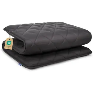 Japanese floor futon mattress with high-density 5-layer foam filling, foldable shikibuton tatami mattress for sleeping, dorms, camping, dark gray, full size