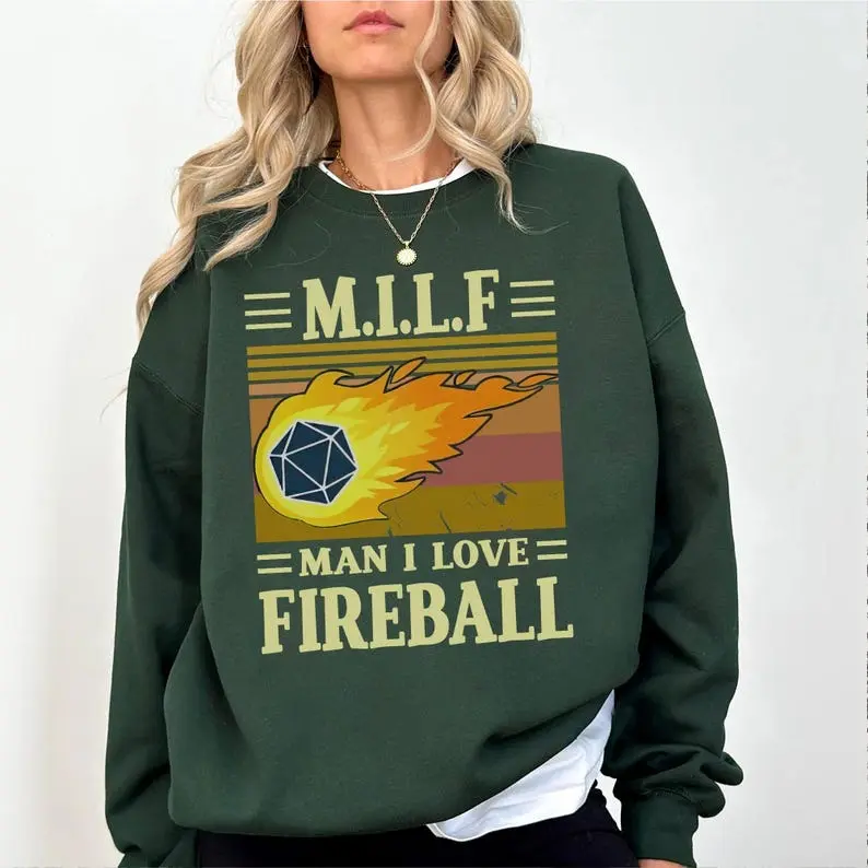 Man I Love Fireball Unisex T-Shirt, Milf Funny DnD Shirt, unisex dnd shirt