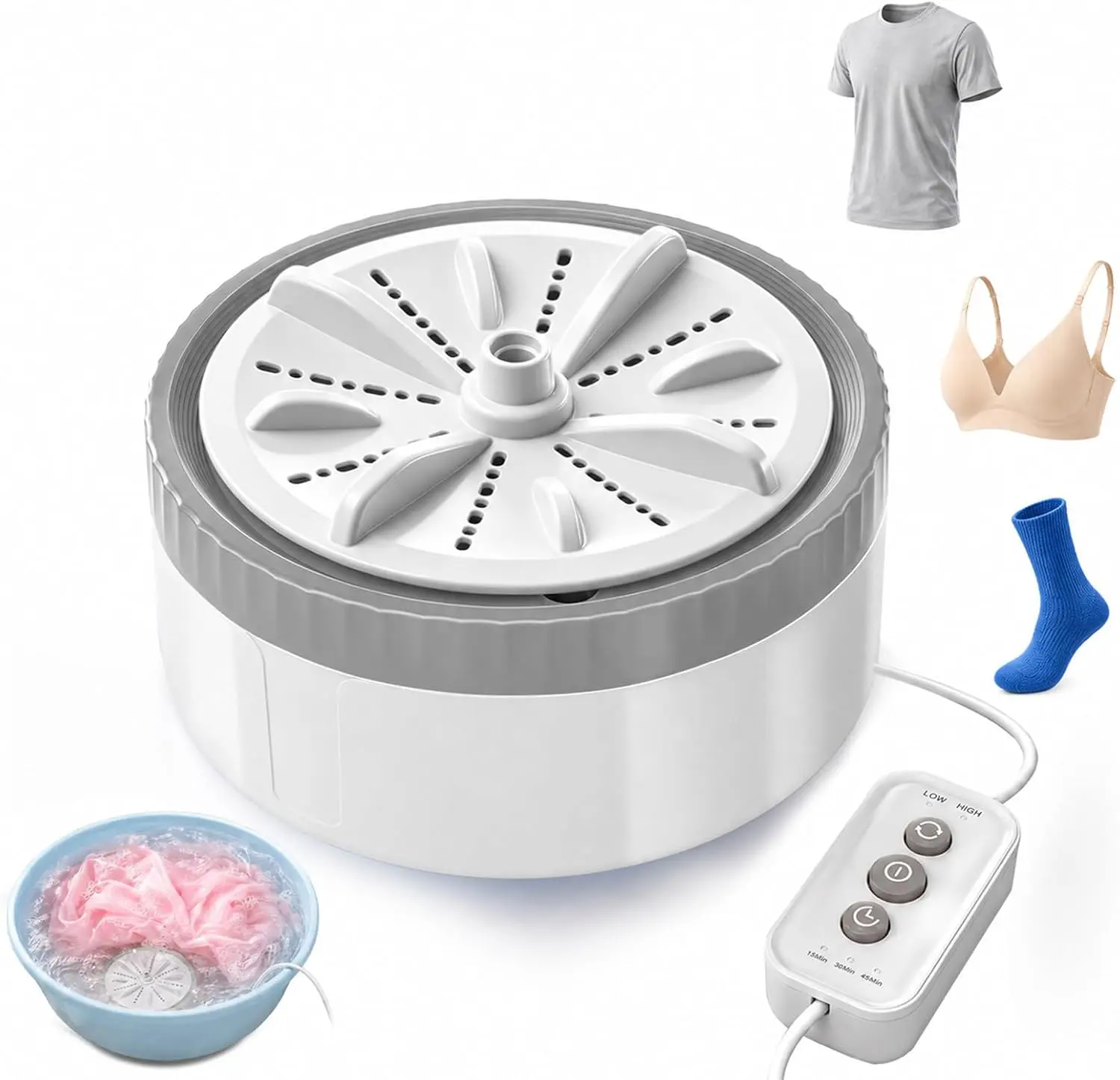 USB Portable Washing Machine | For Clothes & Dishes, Travel, Dorms, RVs