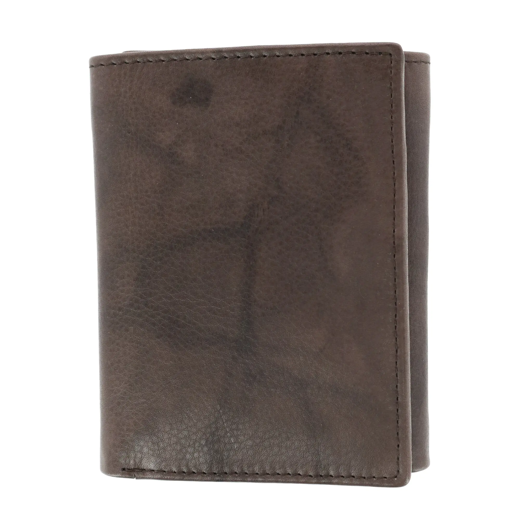 CTM Men's American Bison Leather RFID Trifold Wallet, Trifold Wallets