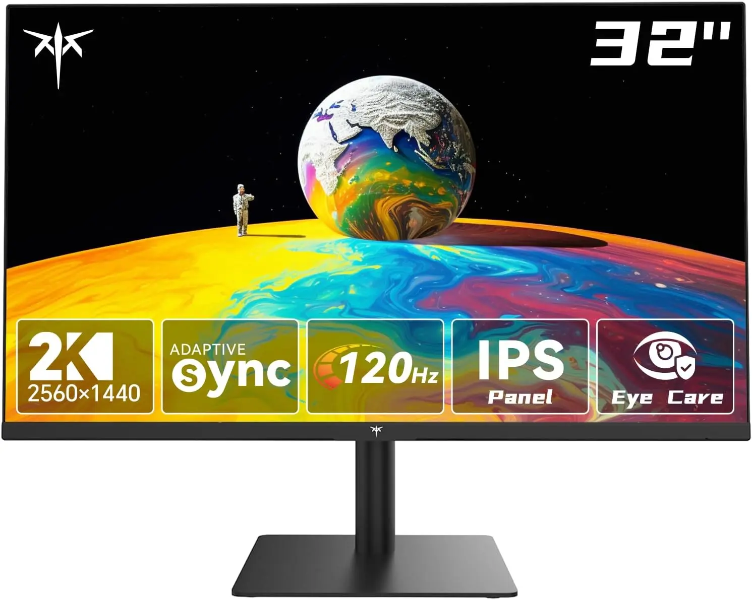 KTC H32T13 32" 2K QHD IPS Gaming Monitor, 2560*1440P 100Hz (OC 120Hz), G-Sync/FreeSync, 109% sRGB, HDR, 2 HDMI+DP Inputs, Blue Light Filter Eye Care, Frameless, Tilt Adjustable, 100mmx100mm VESA Mountable for Gamers/Office, Modern Computer Monitors