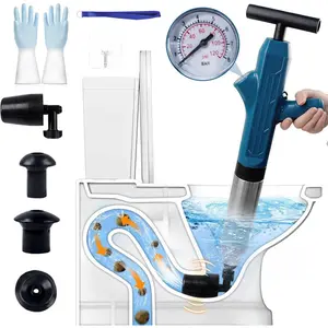 High Pressure Plunger,Air Drain Unclogger with Visual Barometer,Plunger,Sink Plunger,Clog Remover Kits for Sink &