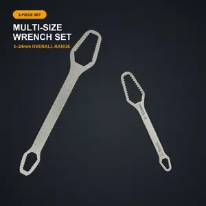 2pcs Universal Torx Adjustable Wrenches - 3-17mm, 8-22mm Sizes - for Automobile Maintenance, Household Repair