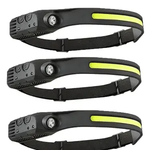 Rechargeable Headlamp, Led Light, Rechargeable 230° Wide Head Lamp with Motion Sensor for Adults, Night Headlamp Flashlight, Portable Outdoor Headlight for Fishing, Camping, Hiking, Flashlights, Camping Essentials, Camping Accessories