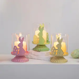 Bunny candle holder for easter tealight holders centerpiece table decorations for pillar candles coloured rabbit tea light candle holders for easter party spring home decor