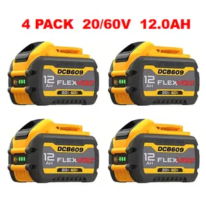 DCB609 20V Replacement for DEWALT Battery 12.0AH, Compatible with for Dewalt 20V Power Tools, Replacement for Dewalt 20V/60V Battery DCB609 DCB606 DCB612, Compatible with for Dewalt 20V Battery Chargers