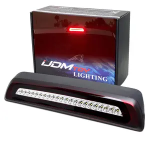 iJDMTOY Dark Red Lens Race Car Style Strobe LED High Mount Third Brake/Clearance Light Assembly For Toyota 2007-2021 2nd Gen Tundra