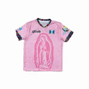 Guatemalan Light Pink Virgencita Gustemala Jersey with Quate Branding and Unique Design