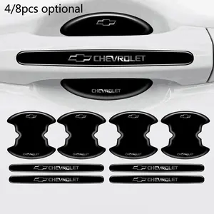 4/8pcs Car Door Handle Bowl Anti-collision Protective Stickers For Chevrolet Chevy Cruze Malibu Sail Spark Captiva Equinox Trax AVEO Lova Auto Accessories Universal Car Sticker