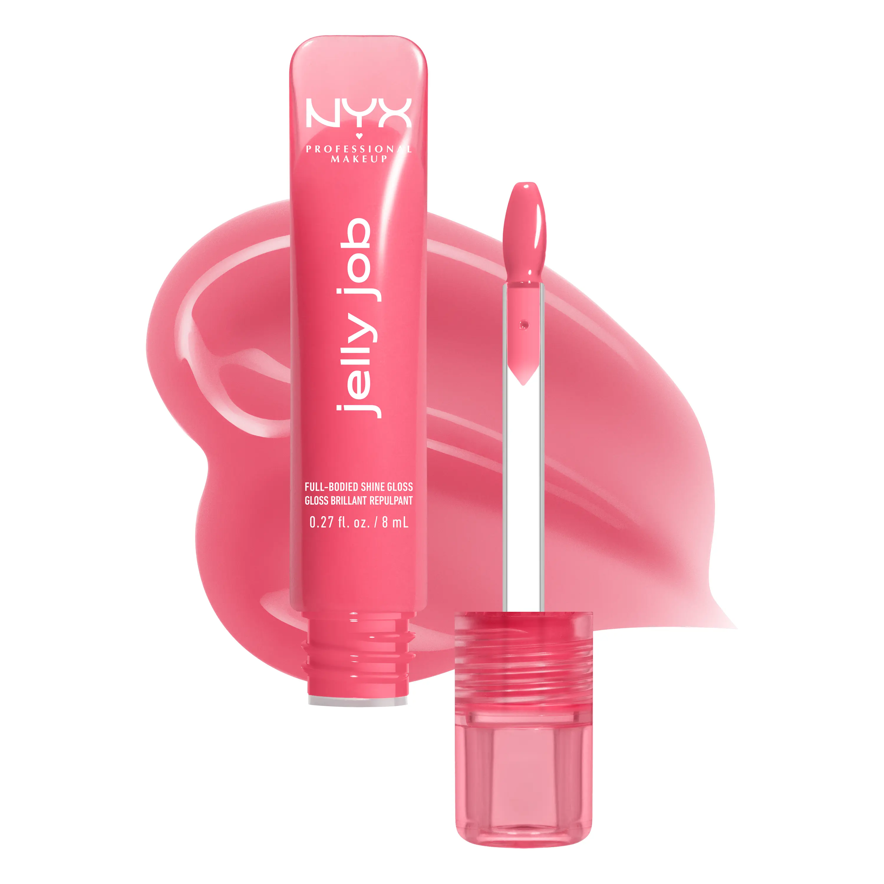 Jelly Job Full-Bodied Shine Gloss, Jelly-Smooth Shine, Precision Applicator, NYX Professional Makeup Jelly Job Full-Bodied Shine Gloss, Jelly-Smooth Shine, Precision Applicator, NYX Professional Makeup