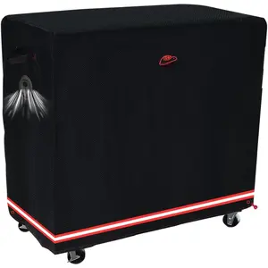 BBQ Grill Cover, 46 Inch Heavy Duty  Barbecue Gas Grill Covers for Flat Top Griddle, Anti-Fading Cover for Gas Grill, Black