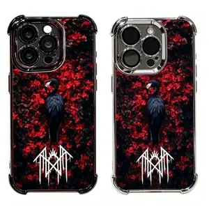 Angels Demons S-Sleep Token Arcadia Album Goose Pattern Aesthetic Electroplated   for iPhone 17, 16, 15, 14, 13, 12, 11 Pro Air Plus ProMax and Samsung S26-S22 Plus shock-absorbing phone cases, fashionable gift. protective cover christmas