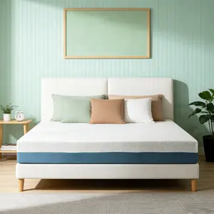 Aobtkel®10-Inch King Mattress – Made in Japan Copper-Infused, Double-Perforated, 7-Zone, Adjustable Bed-Friendly, Blue-White Cover#Summervibes