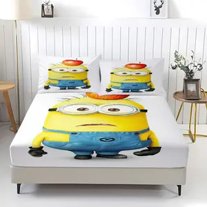 3-Piece Thief Daddy Pattern Bed Sheet Set, Soft And Durable Bedding Set Includes 1 Bed Sheet And 2 Pillowcases, Suitable For Daily Holidays, Birthday Gifts, Bedroom Decorations For Children And Adults