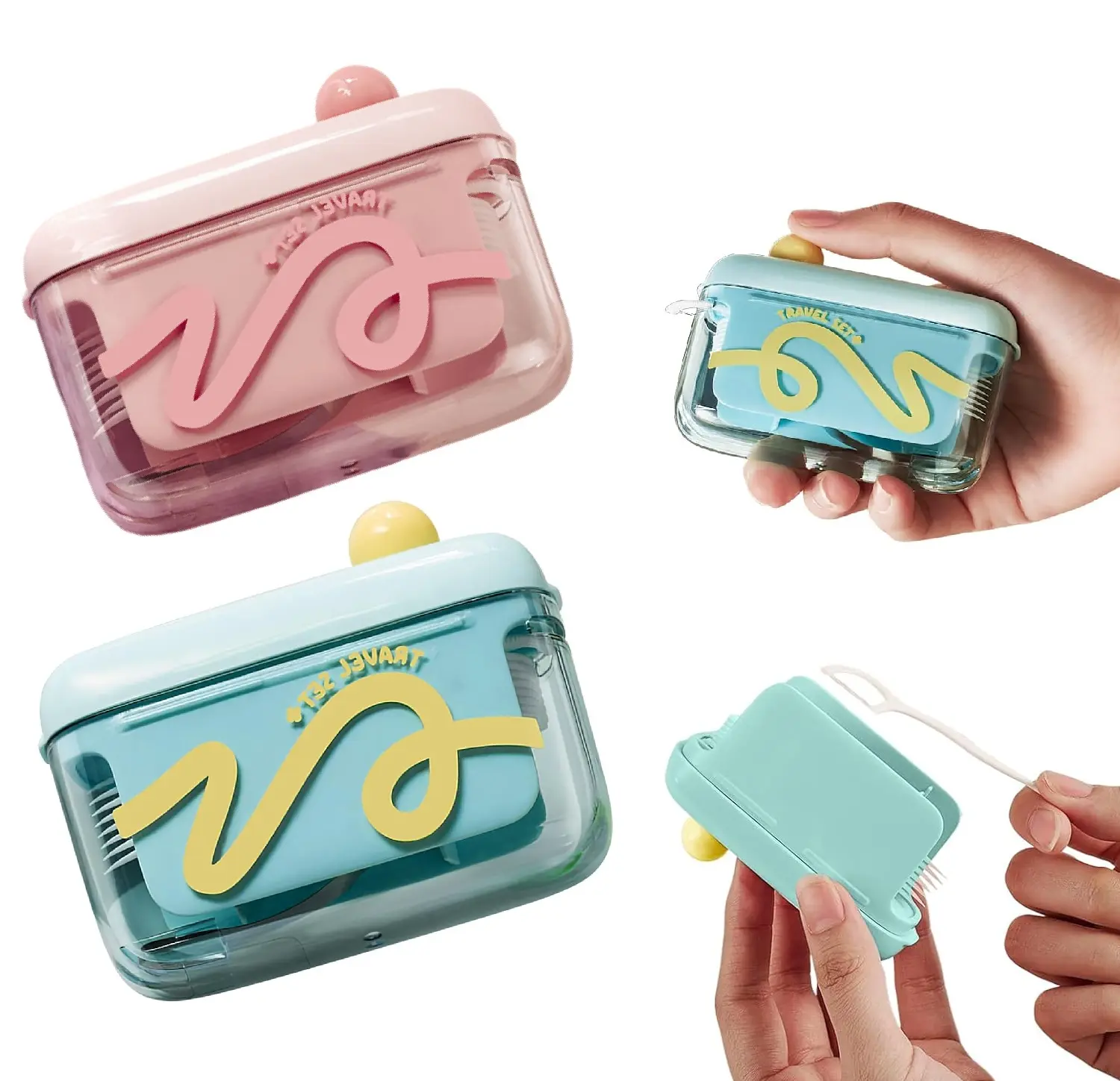 Automatic Pop Up Floss Pick Dispenser Reusable Refillable Case Pocket Sized For Clean Teeth On The Go Practical Travel Essential, Perfect For Oral Care At Home, In Restaurants, And While Traveling