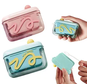 Automatic Pop Up Floss Pick Dispenser Reusable Refillable Case Pocket Sized For Clean Teeth On The Go Practical Travel Essential, Perfect For Oral Care At Home, In Restaurants, And While Traveling