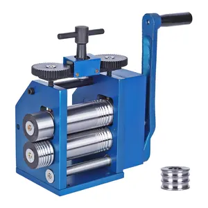 Manual Jewelry Rolling Mill - 3-in-1 Wire & Sheet Press Machine for Gold/Silver Metalworking