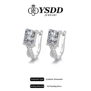 【11.15 Nova Brilliance】Timeless 2CT Total Infinity Lever Back Huggie vvs Synthetic Moissanite Earrings in 925 Sterling Silver