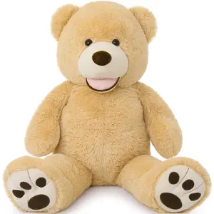 Giant Teddy Bear Plush,39 inches Big Teddy Bear Stuffed Animal,Adorable Smiling Large Bear,Express Your Love Gift for Kids,Girlfriend,Baby Shower,Valentines Day,Christmas,Long Distance