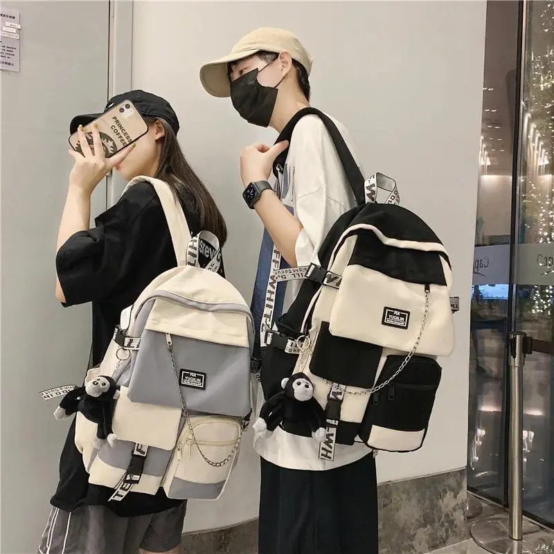 2025 Trend Individuality Student Backpack Large Capacity Fashion Boy Backpack Computer Bag Schoolbag