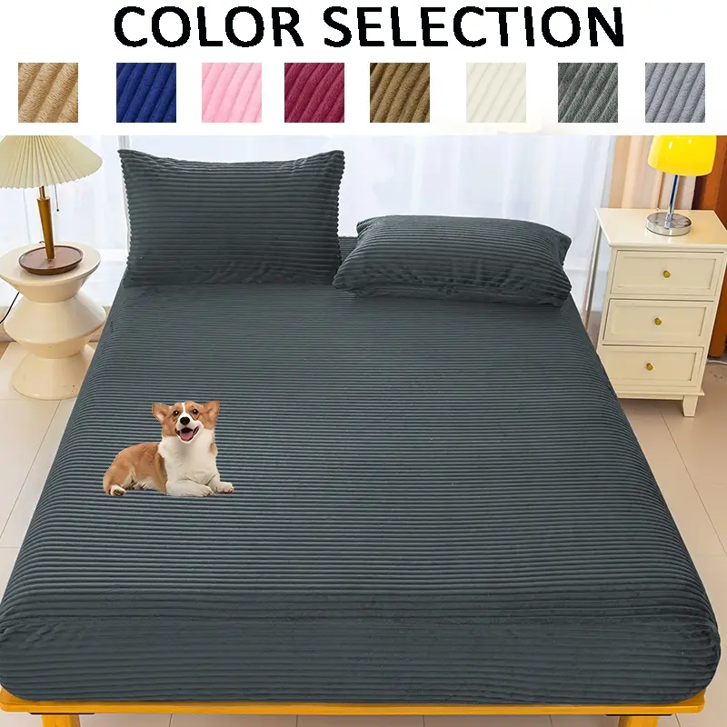 King/queen Size Deep Flannel Bedding Set, Soft & Cozy Fabric, Includes Sheet & Pillowcases (no Pillows), Perfect Christmas Gift, Bed Sheet Sets
