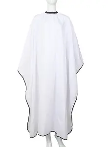 1Pcs White Hair Cutting Apron, Adjustable Collar, Large Size, Suitable for Barber Shops, Home Use, Dyeing, All Seasons, Barber Equipment