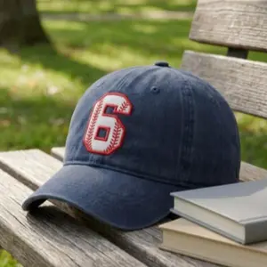 Custom Number Embroidered Hat, Personalized Name Baseball Cap, Vintage Washed Dad Hat, Player Number Gift, Game Day Cap