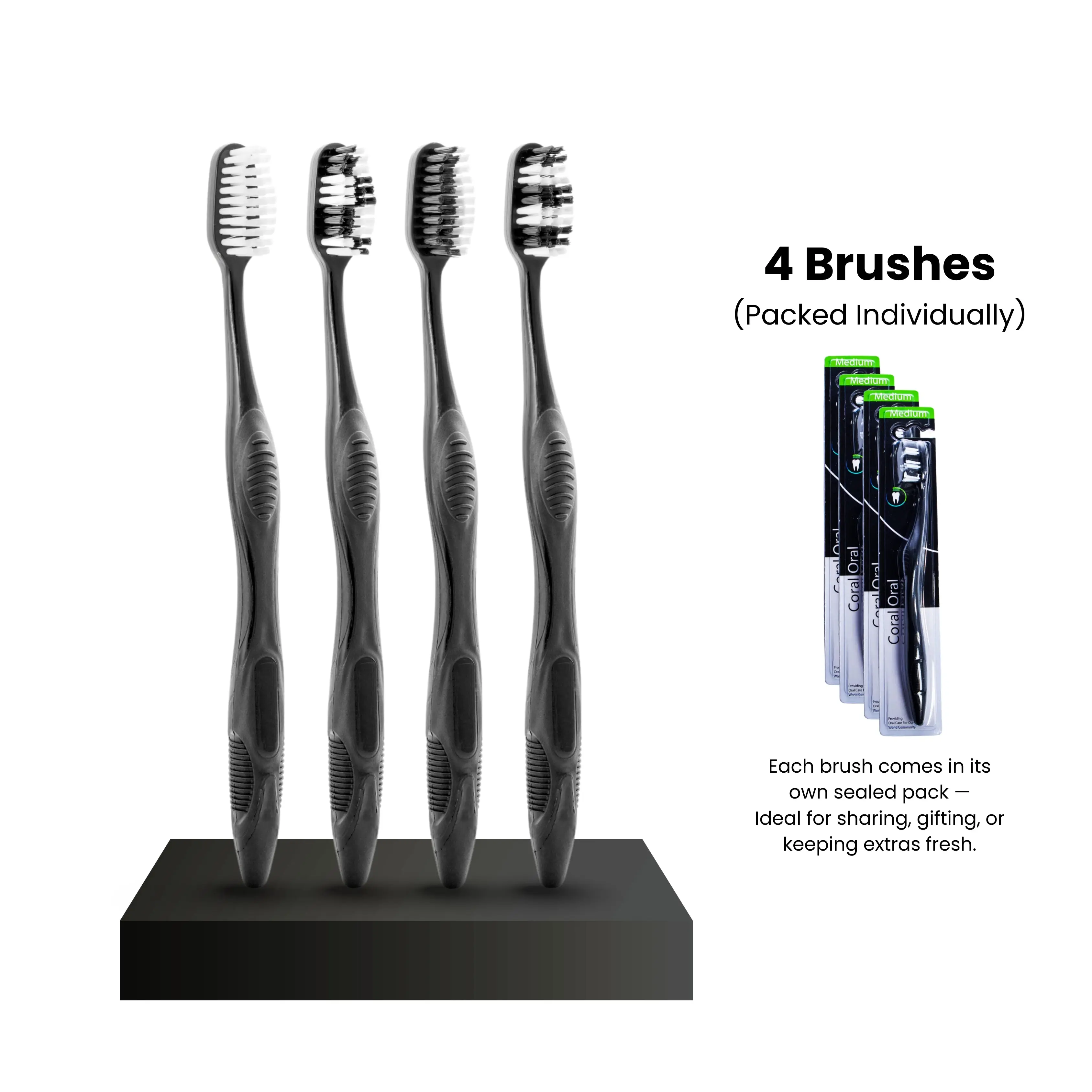(4) Single-Pack Toothbrushes (4) Single-Pack Toothbrushes