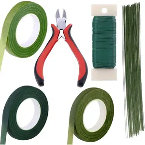 Floral Arrangement Kit Floral Tools Wire  Stem Wire Floral Wire 26 Gauge and 22 Gauge Wire Green Floral Tapes for Bouquet Stem Wrap Florist