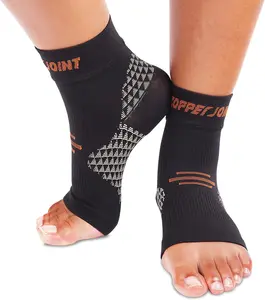 Foot Sleeve - Elastic Ankle Compression Socks for & Men, Foot, Copper Ankle Brace Wrap, Copper Infused Compression for Running, Sports