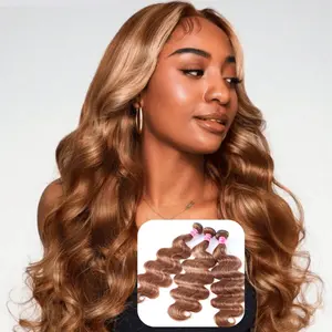 UNice Honey Blonde Highlight Body Wave Hair Weaving Bundles Human Hair Extensions & Pieces