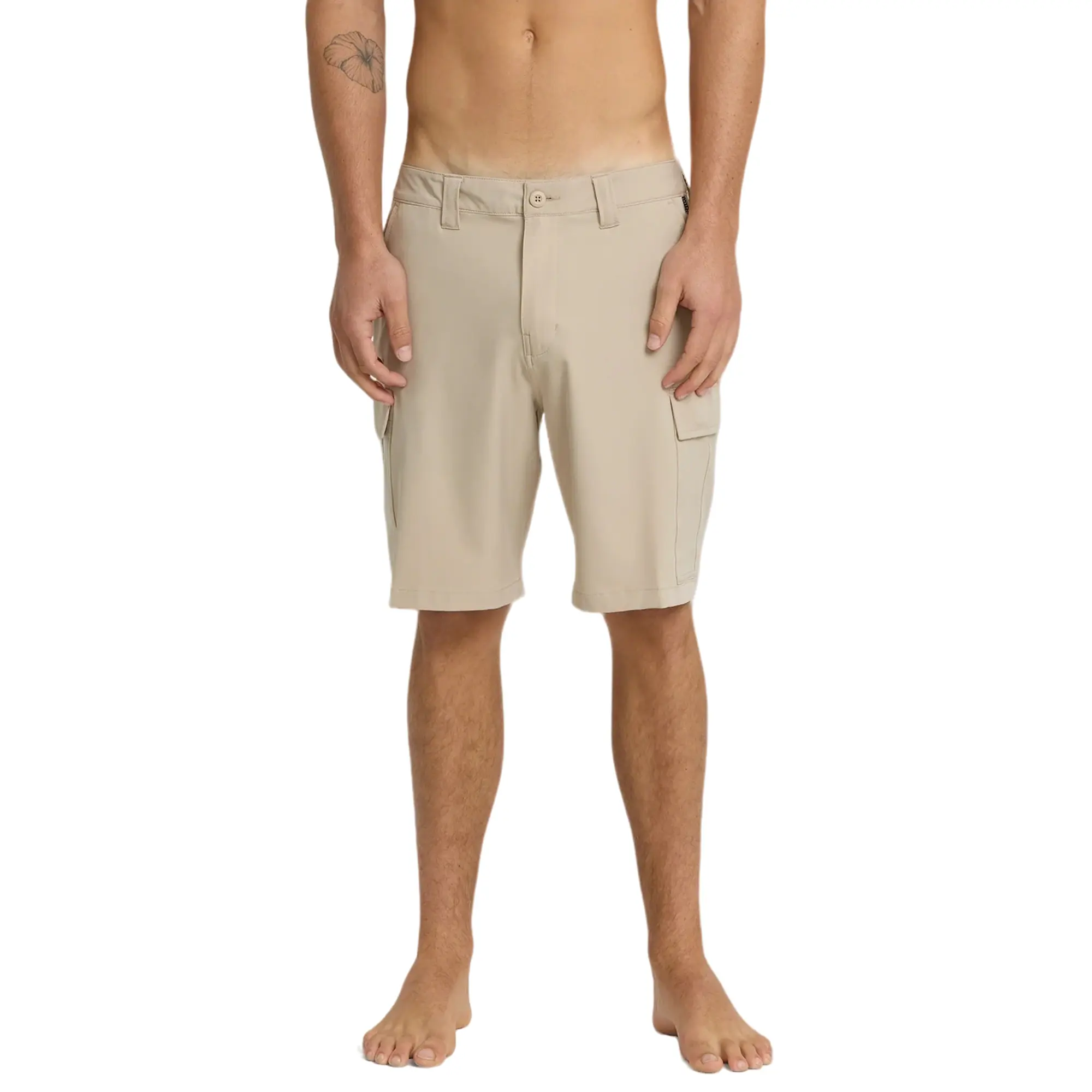 Quiksilver | Union Amphibian Cargo 20" Hybrid Short | Men's Quick-Dry Lightweight | Everyday Wear & Casual Streetwear Beige Menswear