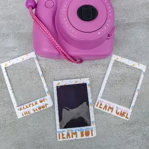 What's The Scoop Polaroid Stickers/ Polaroid Film Stickers/ Polaroid Film Border/ Gender Reveal Polaroid Stickers/ Mini Polaroid Sticker