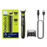 Philips Norelco OneBlade 360 Face Electric Trimmer and Shaver (QP2724/70) - Stainless Steel Comb Handle, Cordless Rechargeable Shaver, Daily Shaving Tool, Rechargeable Battery, Charging Cable, Waterproof